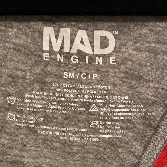 Brand New Mad Engine Flag Tank Top…size S - Picture 3 of 4